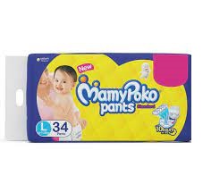 MAMY POKO STANDARD DIAPER PANTS - L 9 - 14KG ( 34 U )